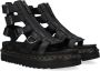 Dr. Martens Zwarte Leren Plateau Sandalen met Rits Black Dames - Thumbnail 1