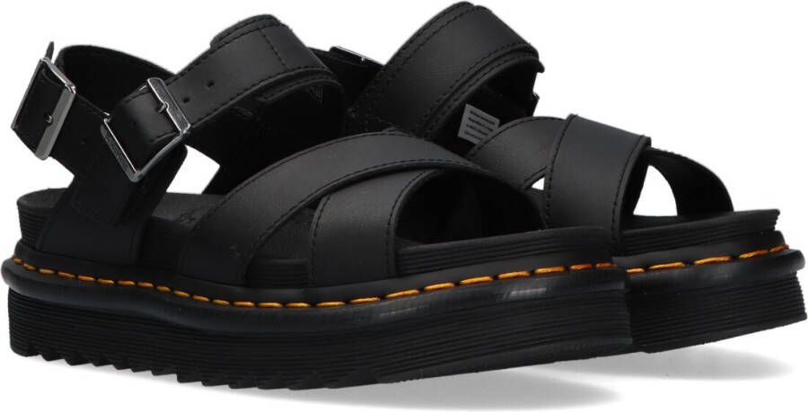 Dr. Martens Stijlvolle Platte Sandalen voor Vrouwen Black Dames