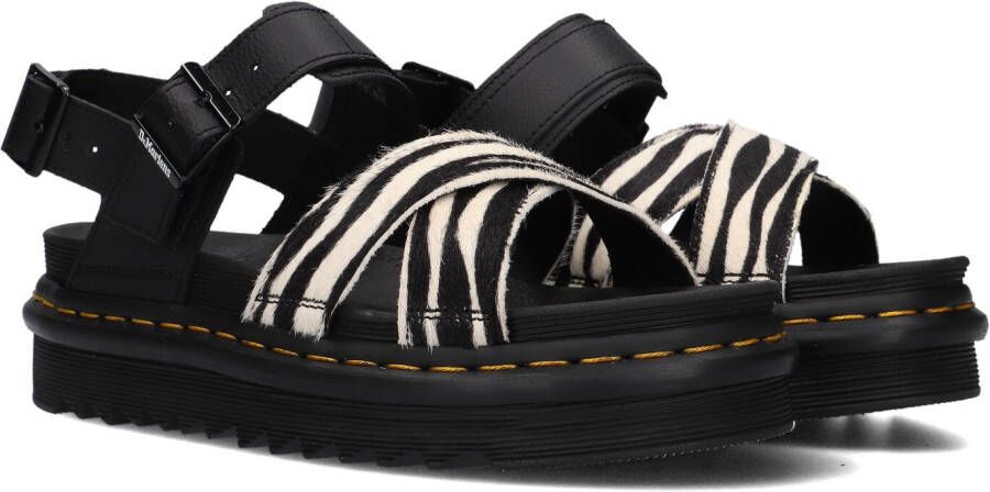 Dr. Martens Voss II Zwart Wit Sandalen voor Dames Black Dames