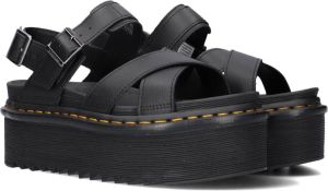 Dr. Martens Athena Leren Band Platform Sandalen Zwart Dames