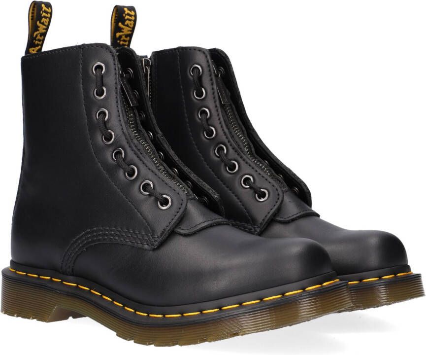 Dr martens 1460 PASCAL FRNT ZIP Zwart Leer Veterboots Dames