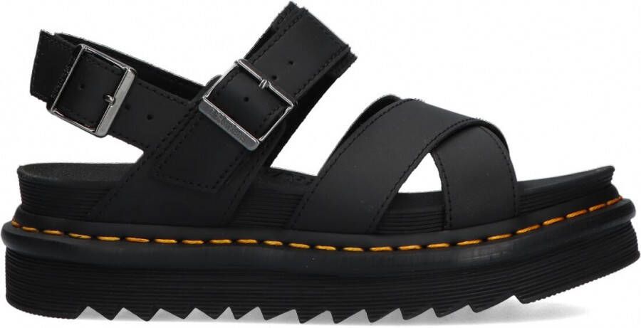 Dr. Martens Stijlvolle Platte Sandalen voor Vrouwen Black Dames