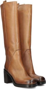 Bruin Tinten A4954 Hoge laarzen Dames Cognac