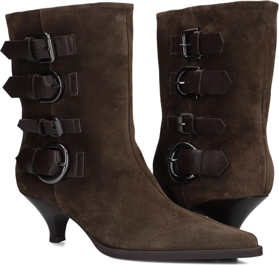 Unisa Dames Pumps Damesschoenen Suède Kitten heel hoogte 5 cm Jamal sue Midden bruin - Foto 5