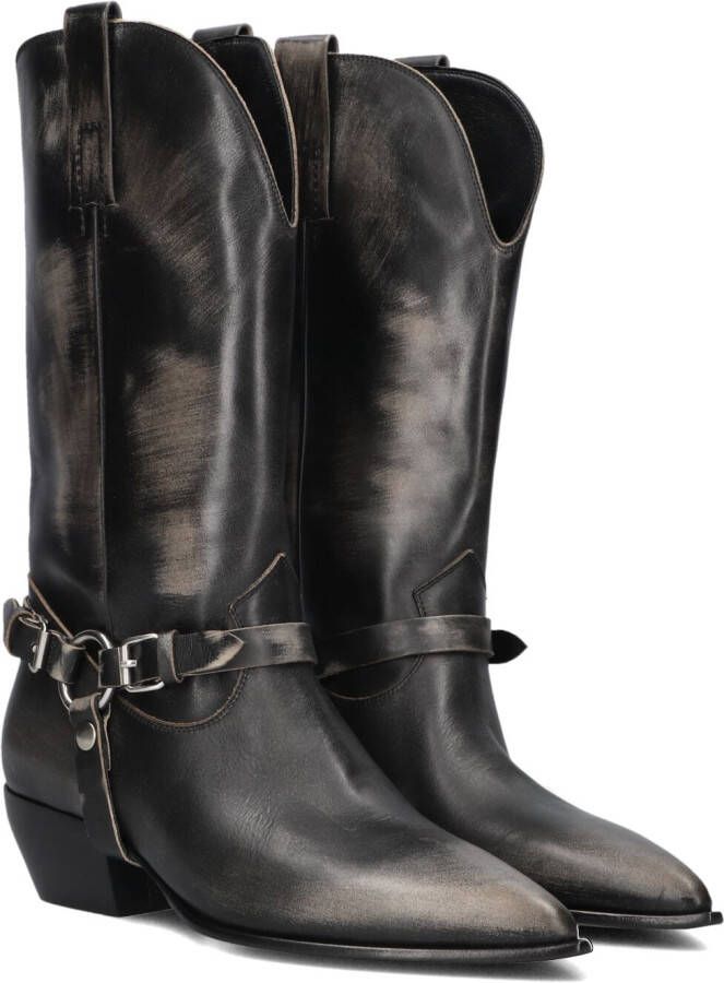 ELENA IACHI Cowboylaarzen Dames E3949 Maat: 37 Materiaal: Leer Kleur: Zwart