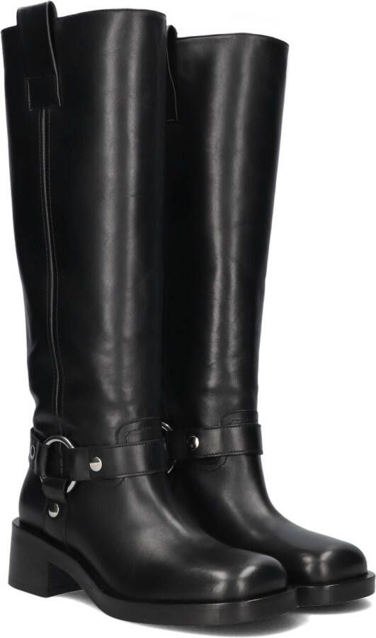 ELENA IACHI Hoge Laarzen Dames A5603 Maat: 39 5 Materiaal: Leer Kleur: Zwart