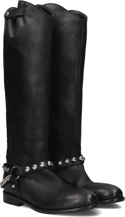 ELENA IACHI Hoge Laarzen Dames A5683 Maat: 38 5 Materiaal: Leer Kleur: Zwart