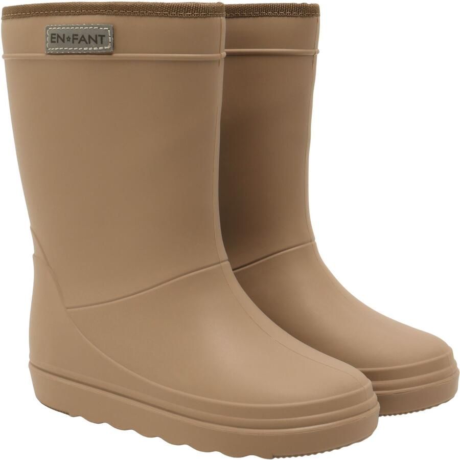 En Fant Thermo Boots Regenlaars 100% Megol Rubber ZONDER weekmakers voering van zachte wol Solid 6149 Portabella Maat Laarzen