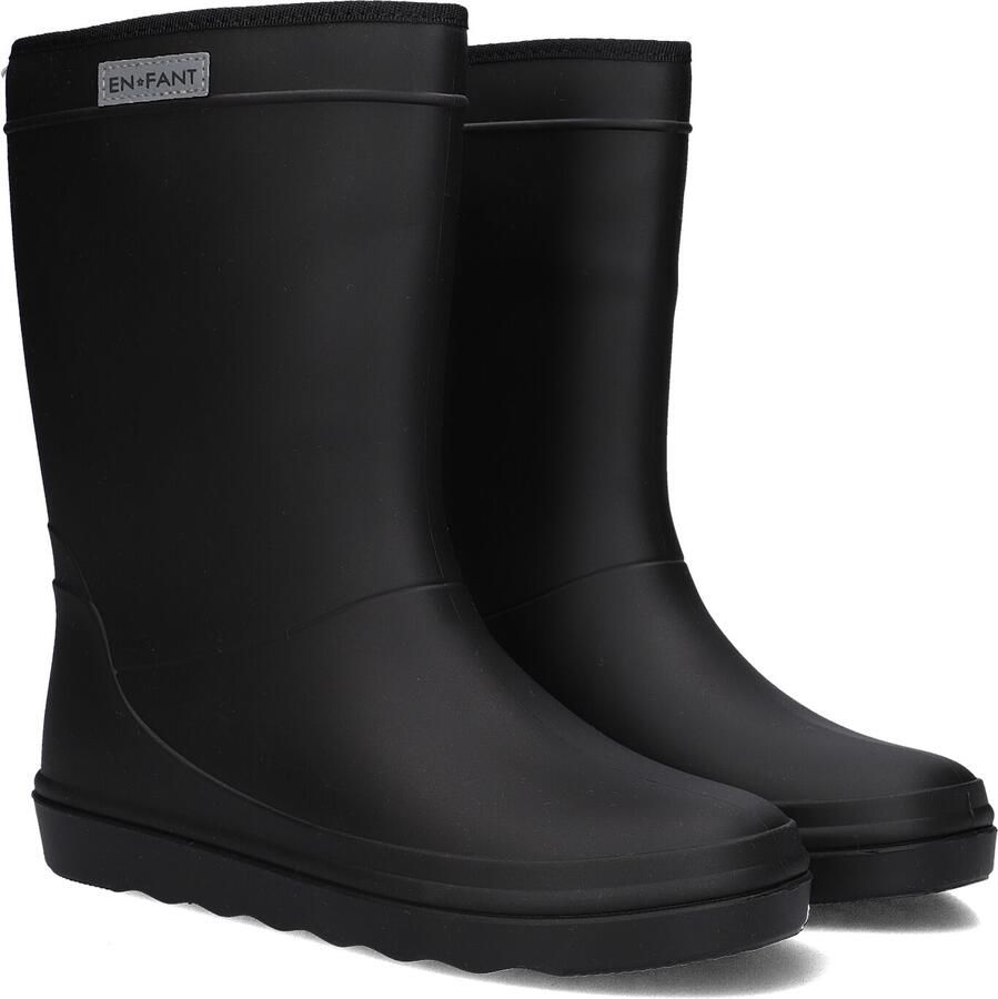 En Fant Thermo Boots Regenlaars 100% Megol Rubber ZONDER weekmakers voering van zachte wol Solid 6149 Black laarzen