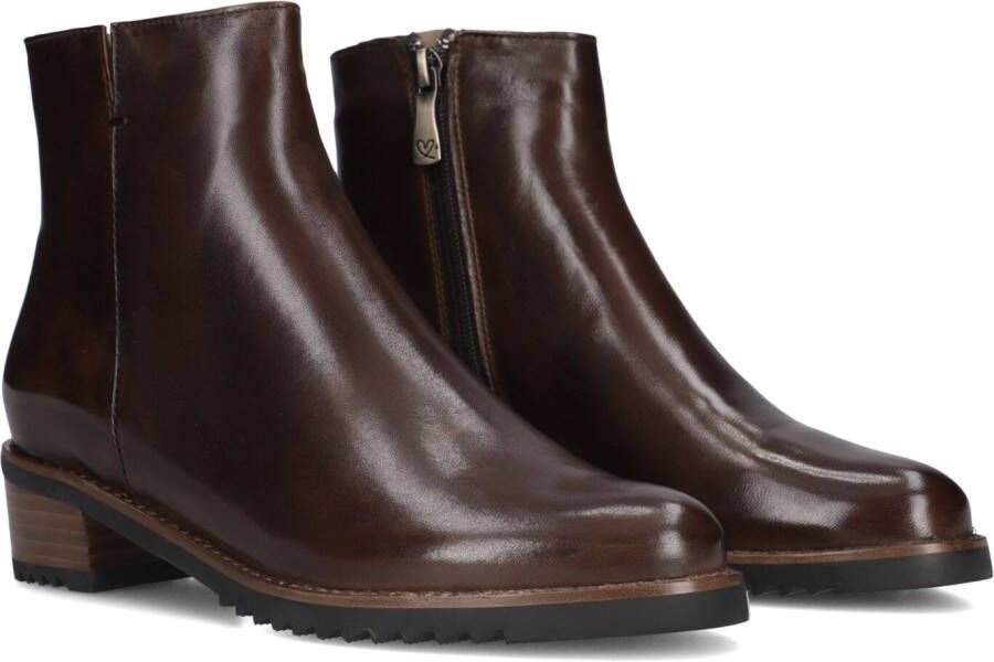 EVERYBODY Enkellaarsjes Dames 11654 Maat: 42 Materiaal: Leer Kleur: Bruin