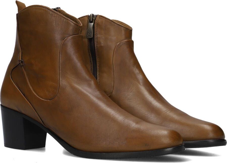 EVERYBODY Enkellaarsjes Dames Adella Maat: 38 Materiaal: Leer Kleur: Cognac