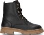 Apples & Pears B0011854 Veterboots Laarzen Met Veters Meisjes Zwart - Thumbnail 1