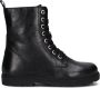 Apples & Pears B009048 Veterboots Laarzen Met Veters Meisjes Zwart - Thumbnail 1