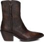 A.s.98 B84205 Enkellaarsjes Enkelboots met rits Dames Bruin - Thumbnail 3