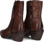 A.s.98 Bruine leren enkellaarsjes Brown Dames - Thumbnail 4