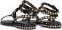 Ash Zwarte Leren Sandaal met Gouden Studs Black Dames - Thumbnail 10