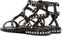 Ash Zwarte Leren Sandaal met Gouden Studs Black Dames - Thumbnail 7