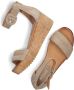 AYANA 722025 Sandalen Met Sleehak Dames Beige - Thumbnail 6