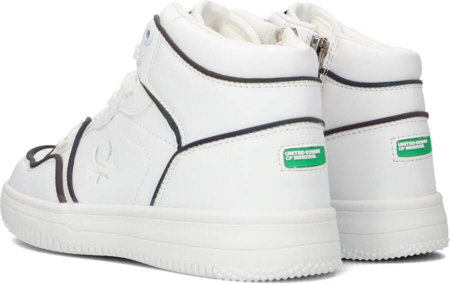 Benetton Witte Hoge Sneaker Reflective