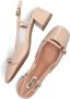 BiBi Lou Dames Pumps Damesschoenen Leer Blokhak hoogte 676Z21 Nude - Thumbnail 6