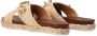 Wickerwork Bruin Tinten 889z70hg Slippers Dames Beige - Thumbnail 3