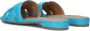 BiBi Lou Slippers Dames Sandalen Instappers Damesschoenen Leer Blokhak 760Z10VK Blauw - Thumbnail 5