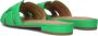 BiBi Lou Slippers Dames Sandalen Instappers Damesschoenen Leer Blokhak 760Z10VK Groen - Thumbnail 3