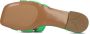 BiBi Lou Slippers Dames Sandalen Instappers Damesschoenen Leer Blokhak 760Z10VK Groen - Thumbnail 4