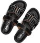 Bibi Lou Zwarte zomer slippers stijlvol minimalistisch comfort Black Dames - Thumbnail 8