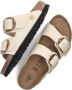 Birkenstock Arizona Big Buckle Women Vegan Canvas Eggshell Narrow Slippers - Thumbnail 8