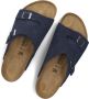 BIRKENSTOCK Slippers Heren Zurich Bs Maat: 46 Materiaal: Suède Kleur: Blauw - Thumbnail 6