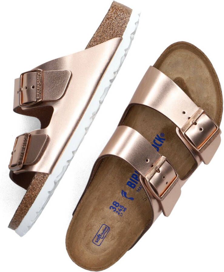 BIRKENSTOCK Bronze Slippers Arizona Met Shine