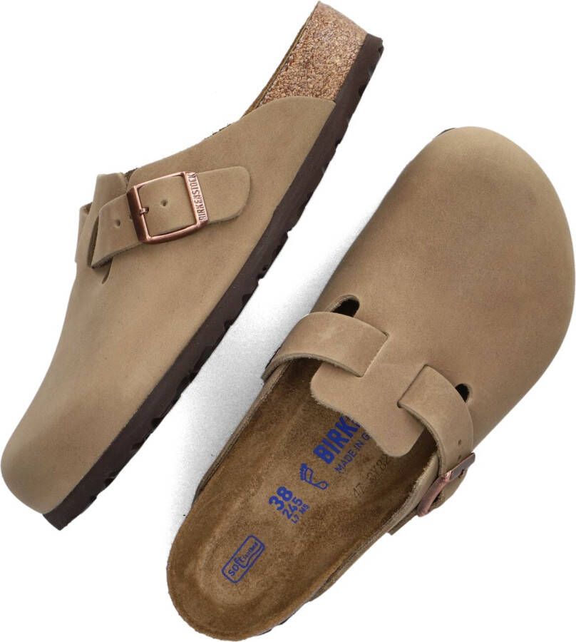 BIRKENSTOCK Beige Instappers Boston Oiled Led