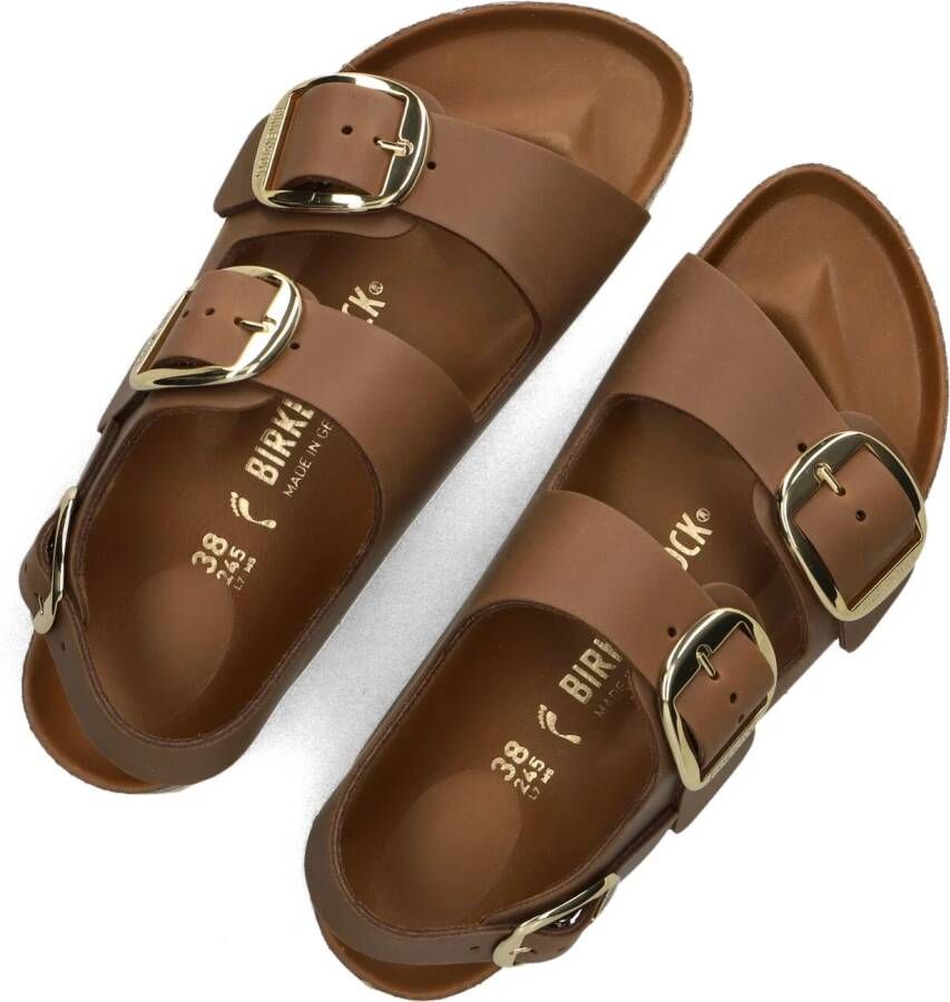 BIRKENSTOCK Bruine Slippers Milano Big Buckle
