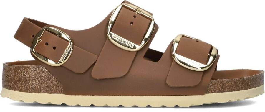 BIRKENSTOCK Sandalen Dames Milano Big Buckle Maat: 36 Materiaal: Leer Kleur: Cognac