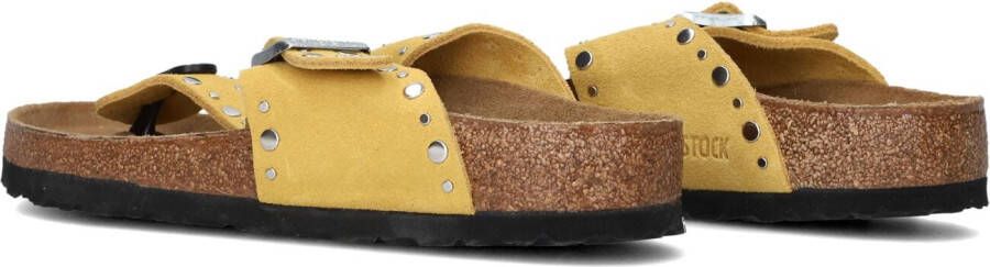 BIRKENSTOCK Gele Slippers Gizeh Rivet Border