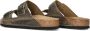 Birkenstock Slipper Arizona 1019313 Khaki Groen Vet Leer Normaal Zacht Voetbed - Thumbnail 7