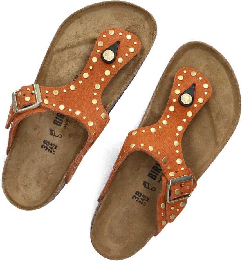BIRKENSTOCK Oranje Slippers Gizeh Rivet Border