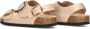 Birkenstock Beige Big Buckle Sandalen Natuurlijk Leer Beige Dames - Thumbnail 6