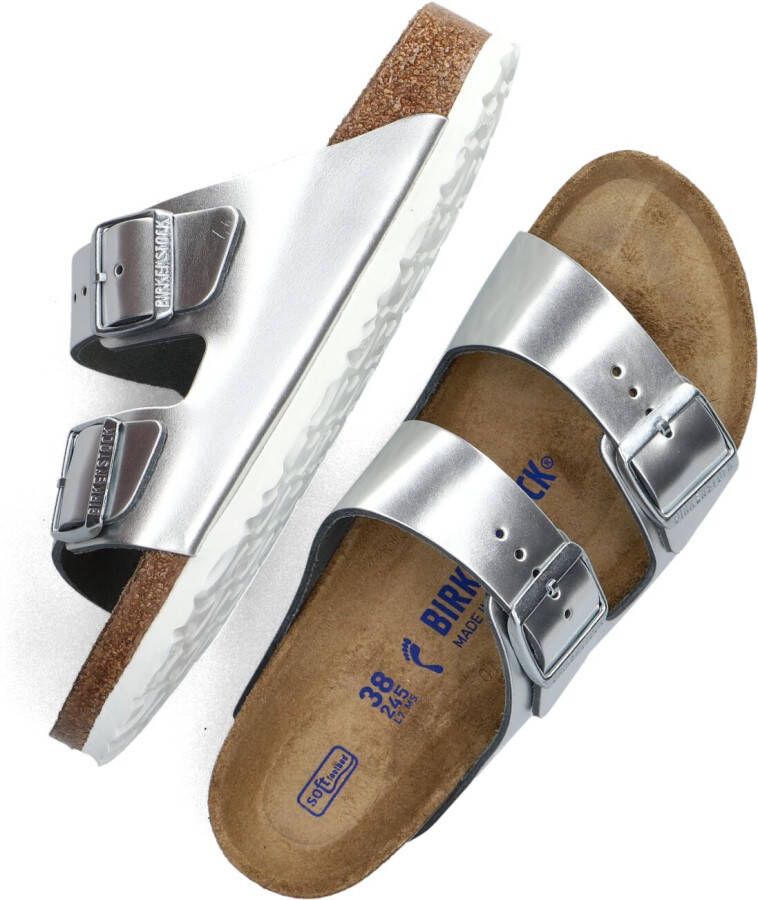 BIRKENSTOCK Zilveren Slippers Arizona Met Shine