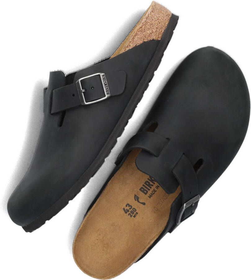 BIRKENSTOCK Zwarte Pantoffels Boston Heren