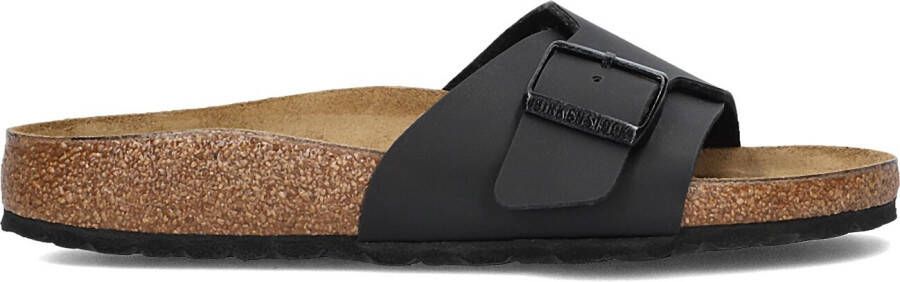 Birkenstock Satin Finish Sandal with Metal Buckle Black Dames - Foto 5
