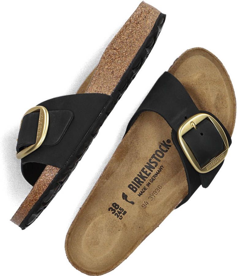 BIRKENSTOCK Zwarte Slippers Madrid Big Buckle