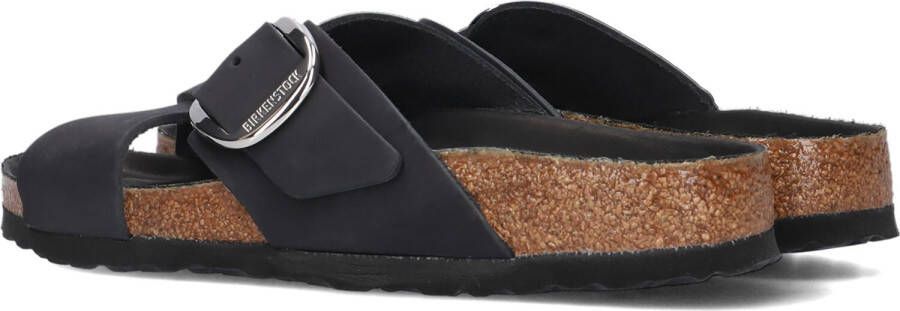 Birkenstock Zwarte Slippers Siena Big Buckle