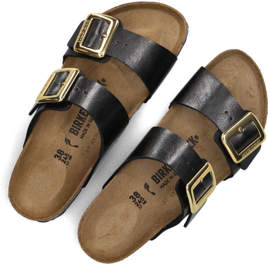 BIRKENSTOCK Zwarte Slippers Sydney Cushion Buckle