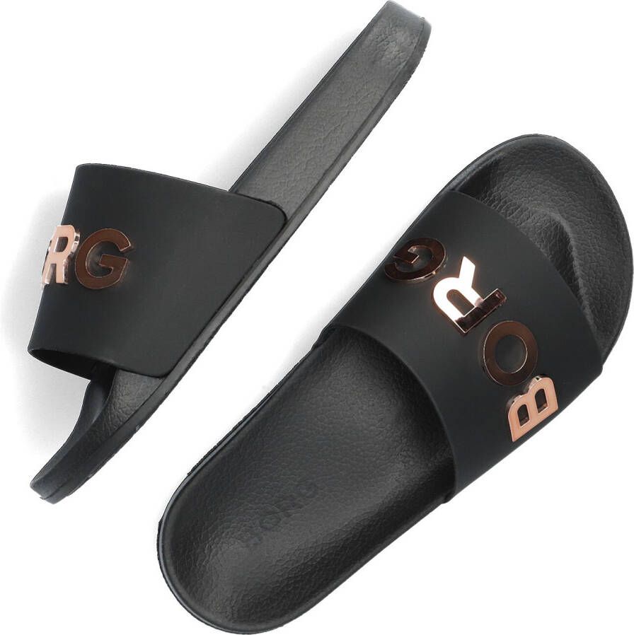 BJORN BORG Zwarte Slippers Knox Mld Met K