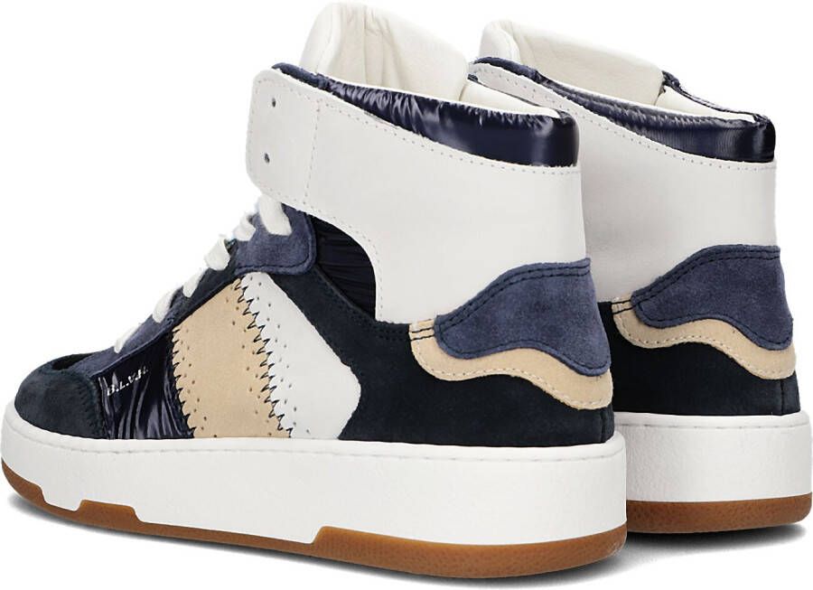 Trend boter Sherlock Holmes B.L.A.H. Sneakers Dames Hoge sneakers Damesschoenen Leer Jenn Blauw -  Schoenen.nl