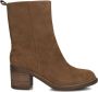 BLASZ Shn2581-09 Enkellaarsjes Enkelboots met rits Dames Bruin - Thumbnail 3