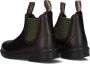 Blundstone Kid's #2394 Brown Leather With Olive Elastic Hoge schoenen grijs - Thumbnail 3