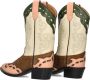 Bootstock Leo Schoolkind leren cowboylaarzen ecru cognac roze - Thumbnail 4